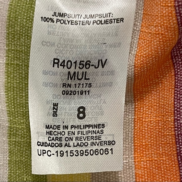 BONNIE JEAN Multi Striped Flare Jumpsuit - Picture 7 of 10